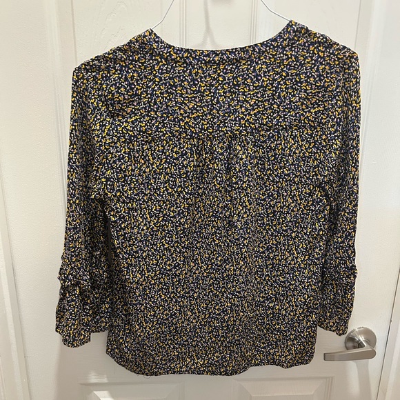 Maeve Anthropology Womens Size Smalll Floral Pintuck Bell Sleeves  Blouse - Picture 3 of 4